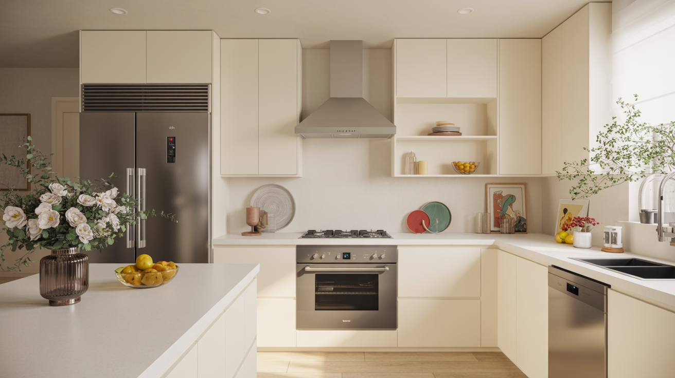 vitraror plain white and wood