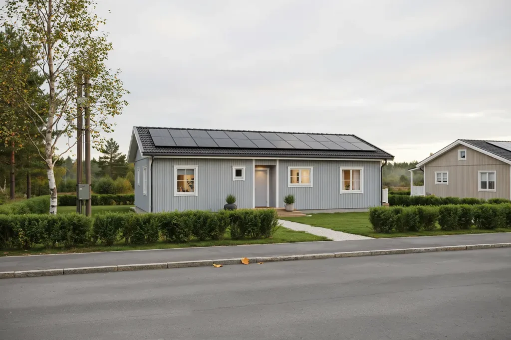 solcellsinstallation p enplansvilla i v rsta tumba